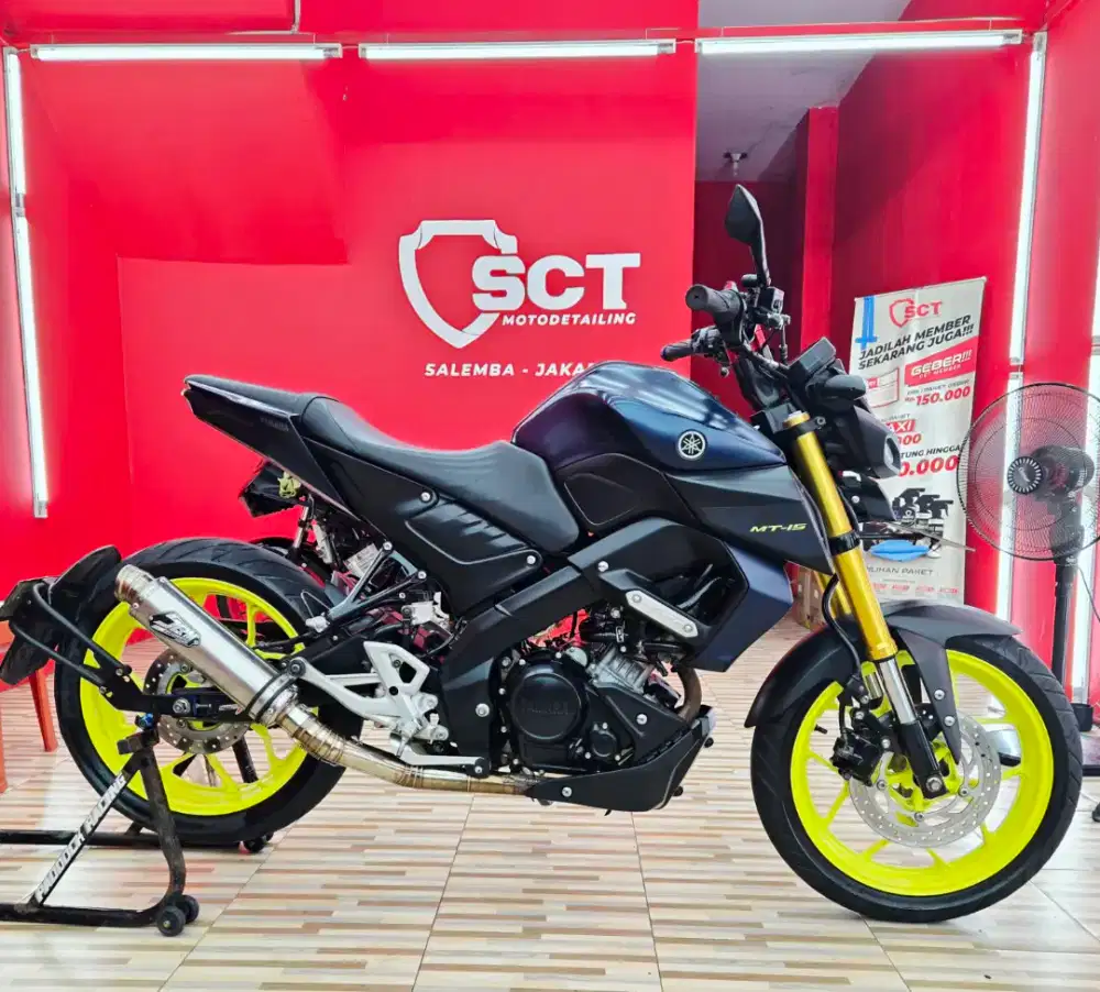 JualCpt90%LikeNew PjkJul26 Modif 3Jt YAMAHA MT15 2019 MT 15 BIRU