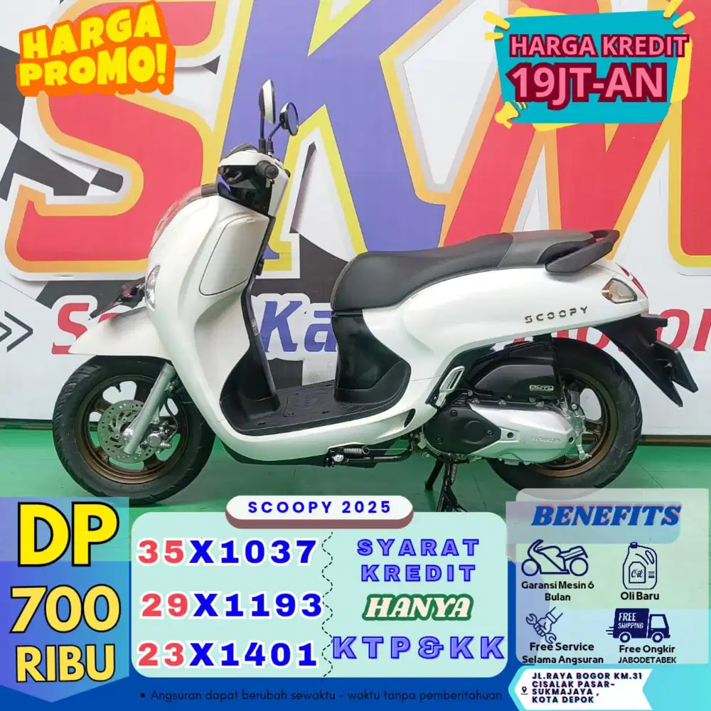 DP murah 500rb Honda Scoopy th 2025 cash/credit