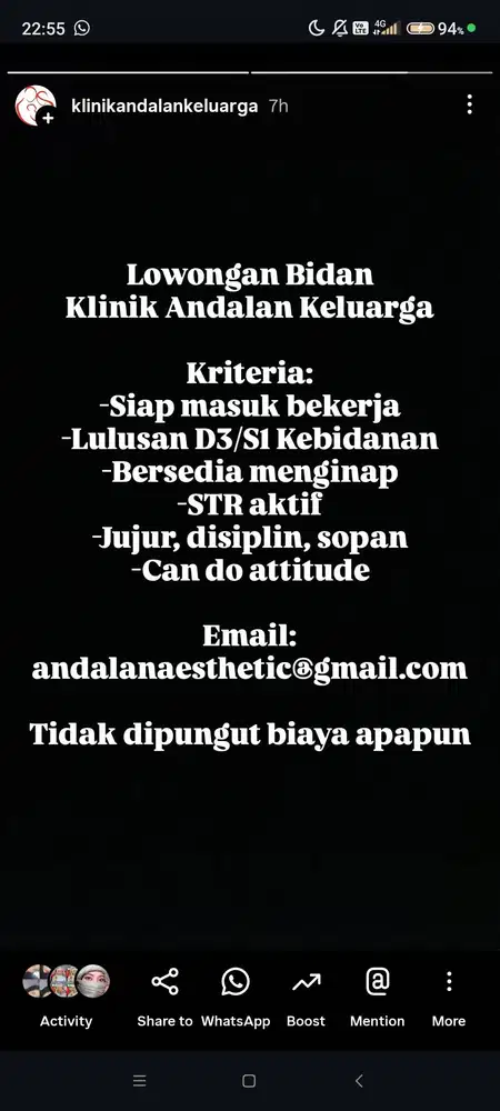 Lowongan Bidan Poi Klinik dan Persalinan