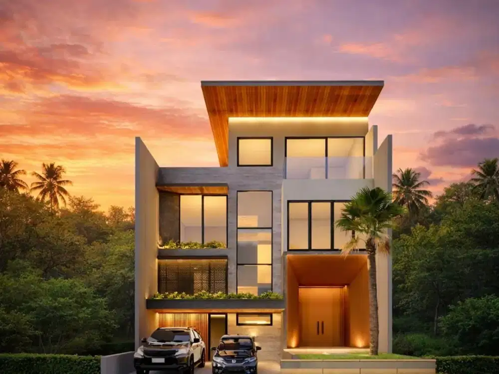 DIJUAL RUMAH EMERALD MANSION MODERN MINIMALIS CITRALAND SEMI FURNISH