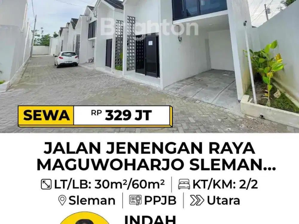 Siap huni type 2 lantai selangkah ke stadion Maguwoharjo dan Pakuwon