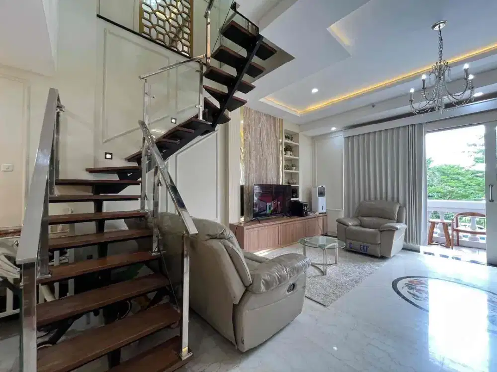 Dijual Apartemen 2 Lantai Akses Pool Langsung Depan Unit (serasa private villa) @ Grande Waterplace Residence - The Riviera Mansion, Surabaya Barat
