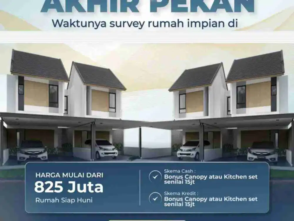 Dijual Rumah Baru SIAP HUNI DKT RS Hermina Yasmin Bisa KPR Curugmekar Kota Bogor