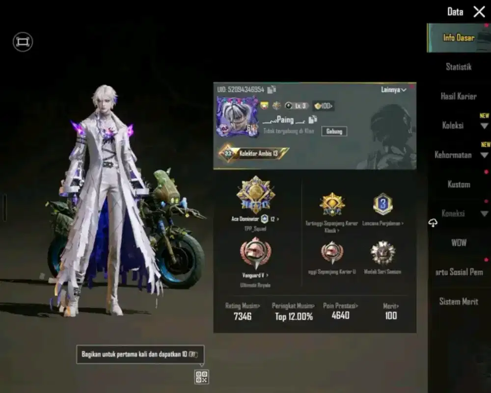 JUAL BELI AKUN PUBG MOBILEE