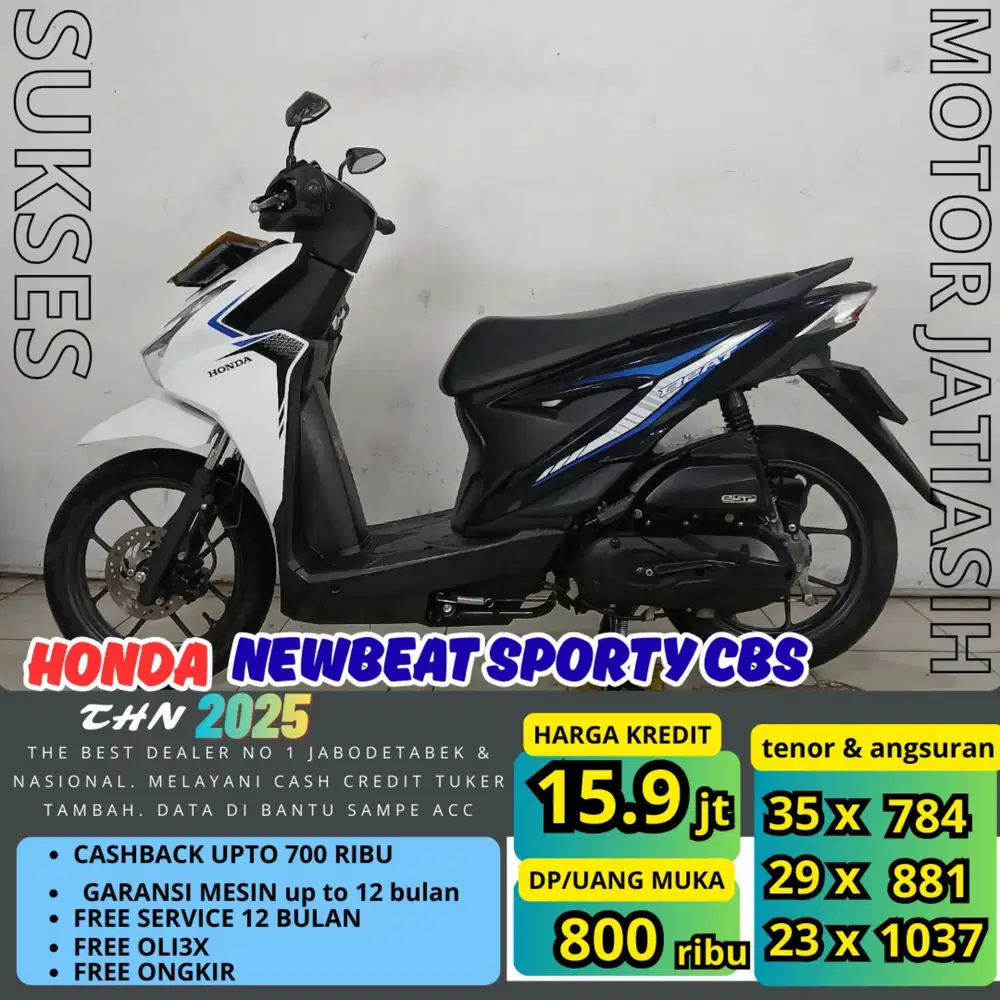 PROMO (SUKSES MOTOR) ANGSURAN TERMURAH DP HONDA NEWBEAT SPORTYCBS 2025