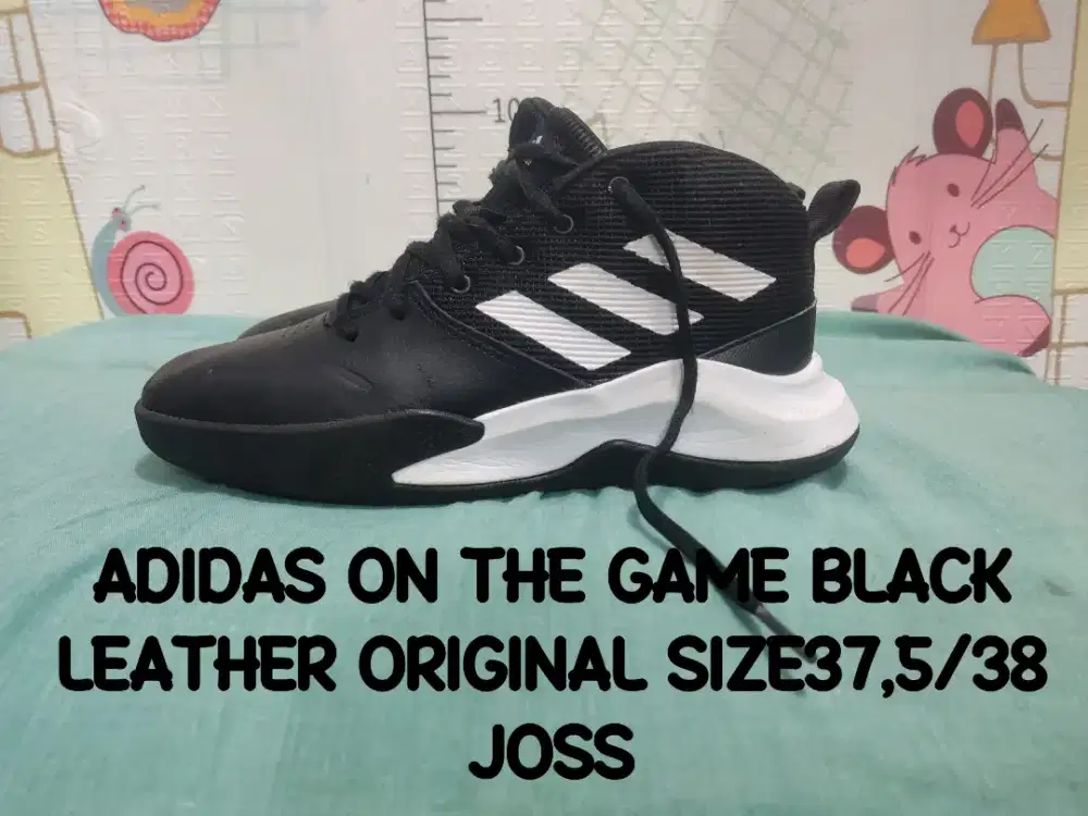 ADIDAS ON THE GAME BLACK ORIGINAL SIZE 37,5/38 KONDISI JOSS 91% ASLI