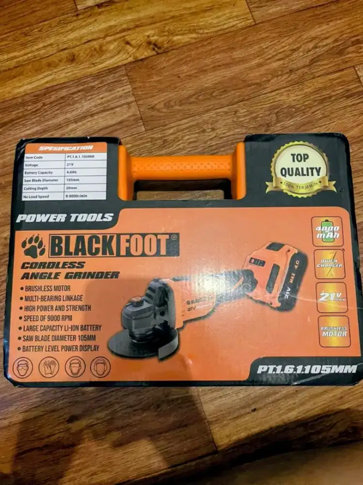 Blackfoot cordless angle grinder