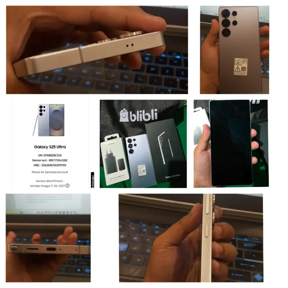 SAMSUNG S25 ULTRA 512GB SILVER BLUE ON FEB 2027