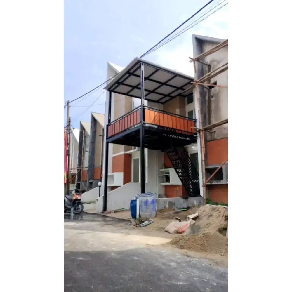 Kanopi balkon mezzanin modern terpasang