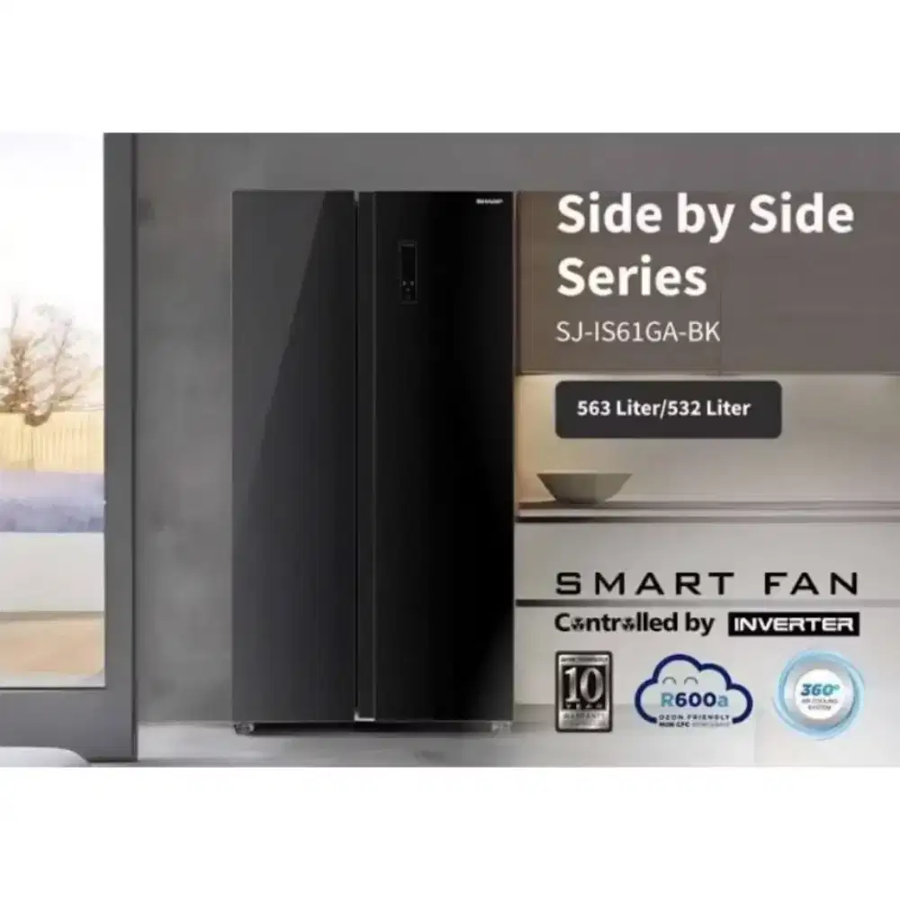 KULKAS SHARP SJ-IS61GA-BK