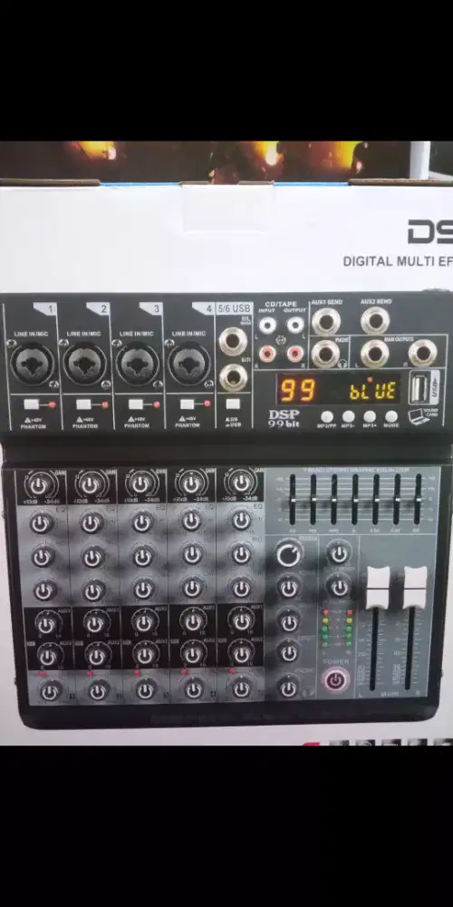 Mixer audio 6chanel,  99DSP,  bluetooth,  equalizer