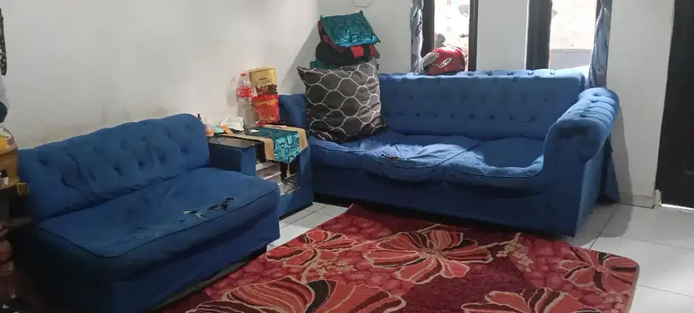 Jual sofa warna biru