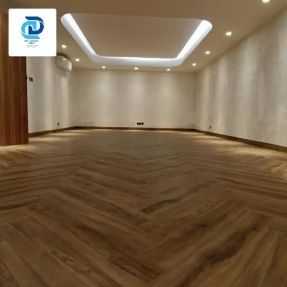 Lantai vinyl parquet motif kayu plank murmer bersaing