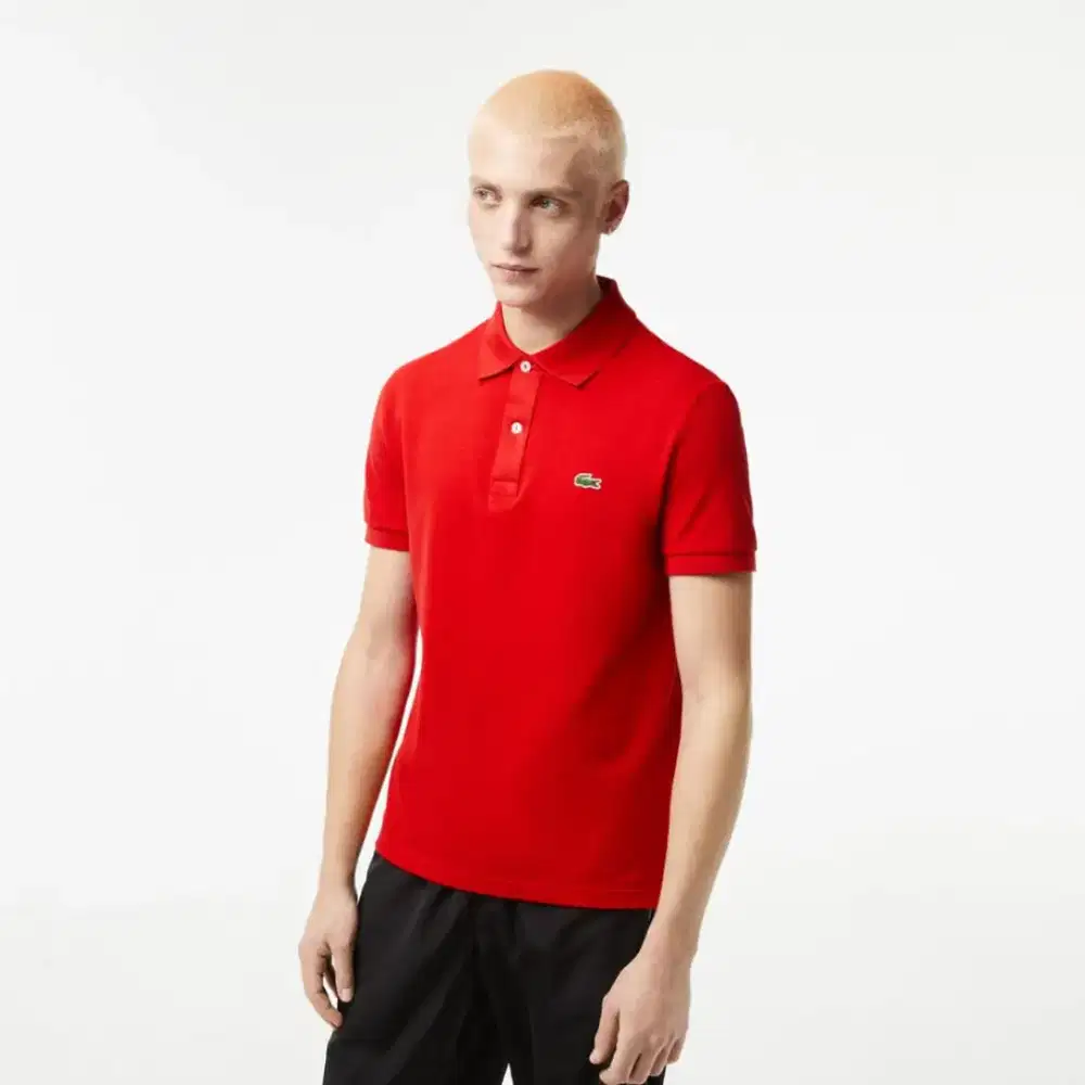 Kaos polo shirt LACOSTE colour Red Size S