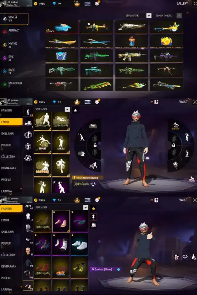 Jual akun ff murah meriah yg minat lansung inbok