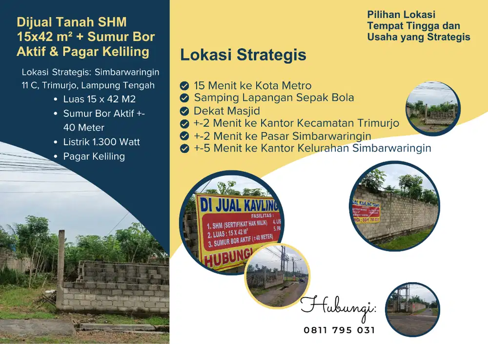 Tanah Murah Strategis Simbarwaringin - Metro :Pagar Keliling Sumur Bor