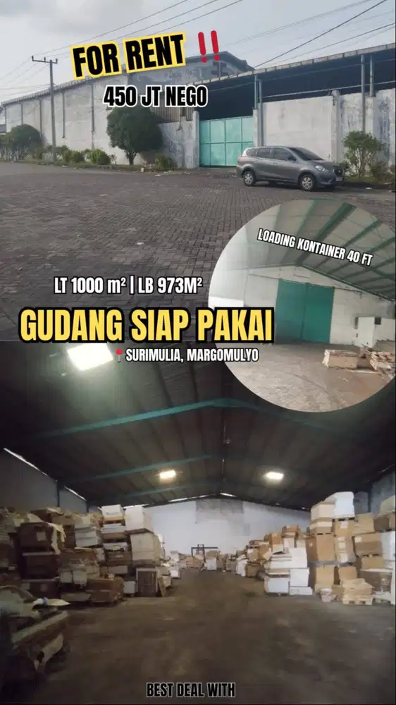 Gudang  siap Pakai Surimulia, Margomulyo