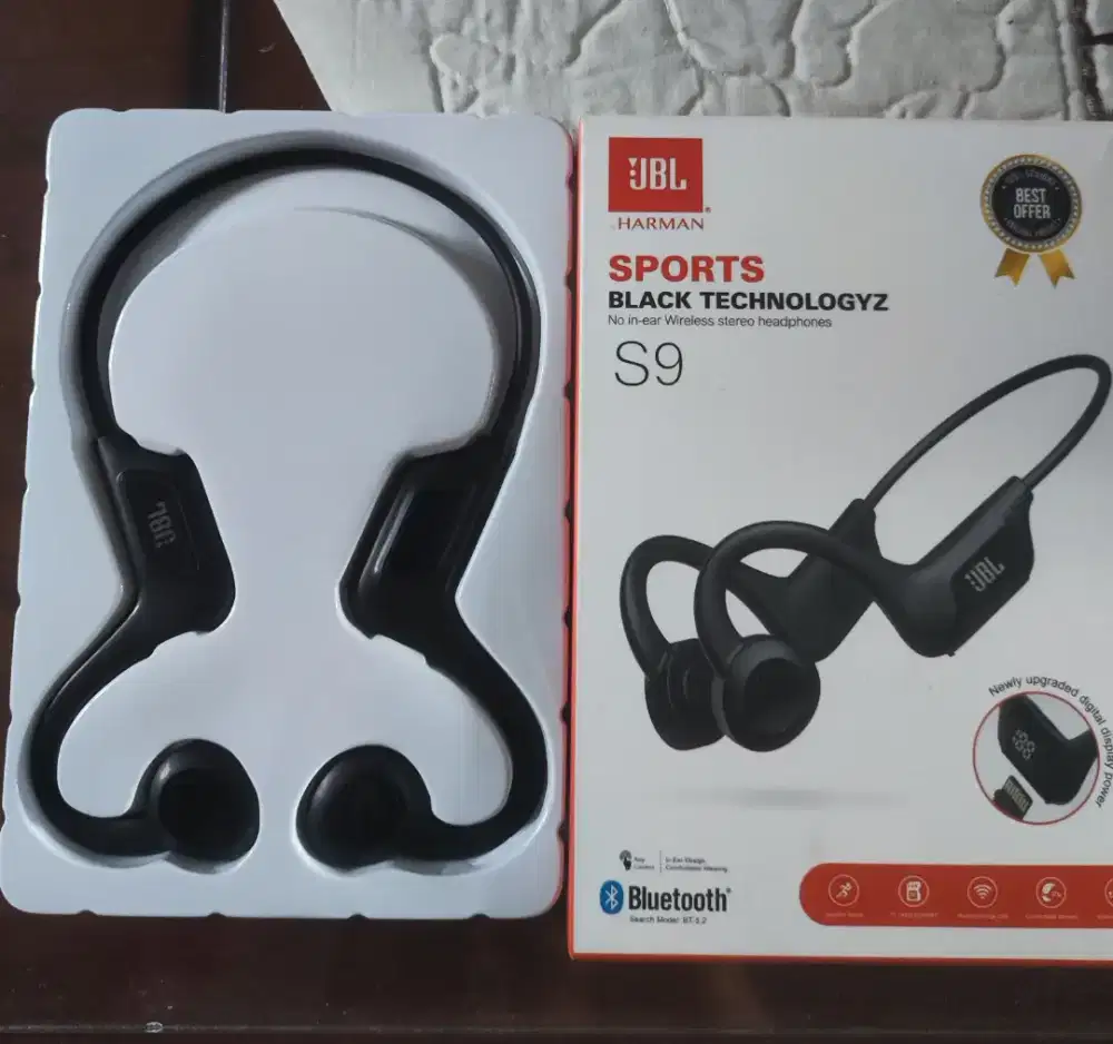 Dijual Headset Bluetooth Merk JBL Sports Black Technology S9 Series