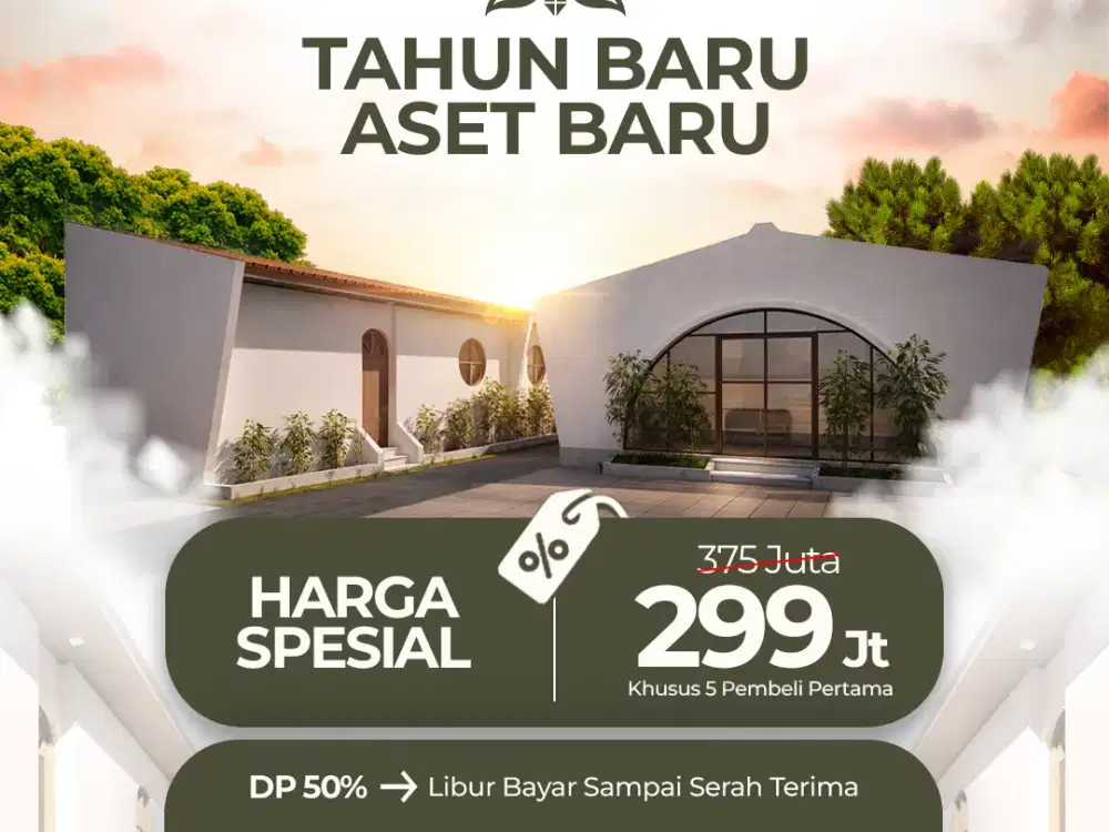 Aset Properti, DP 50% ➜ Libur Bayar Sampai Serah Terima Unit. Legalitas Aman
