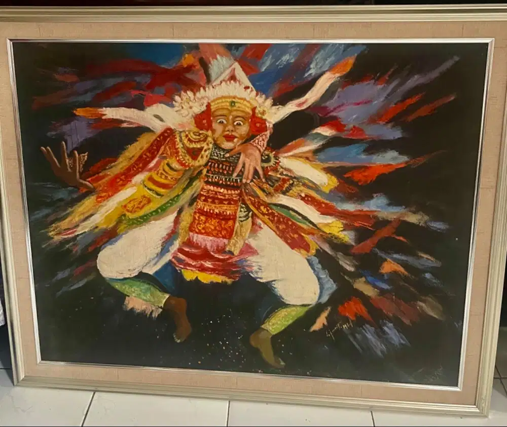 LUKISAN PENARI BALI ANTIK