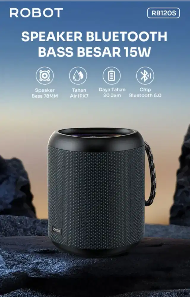 Speaker bluetooth robot RB120 RGB Light IPX2 watterproof