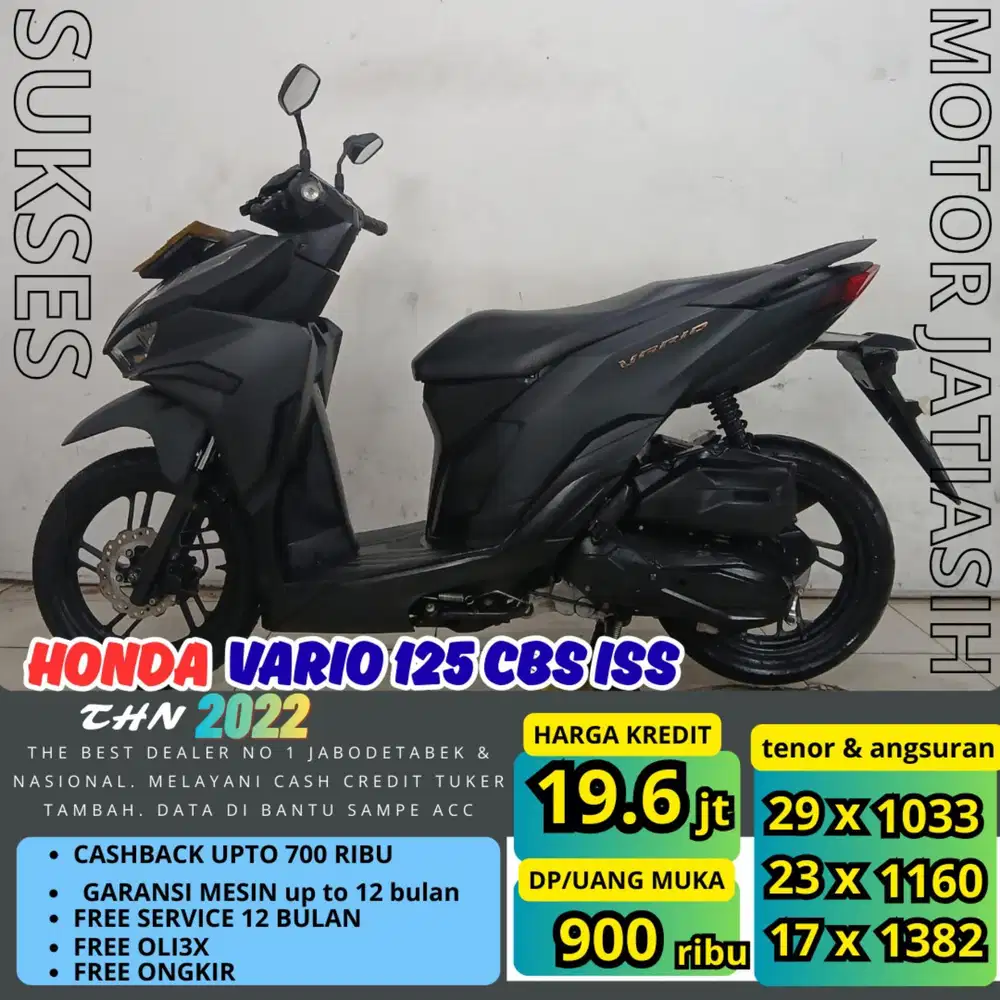 PROMO (SUKSES MOTOR) ANGSURAN TERMURAH DP HONDA VARIO 125 CBS ISS 2022