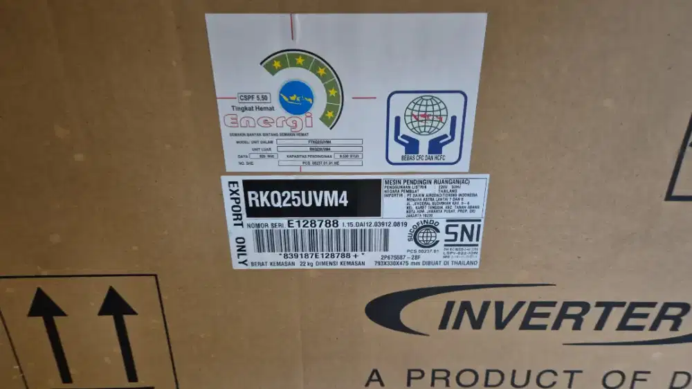 Outdoor AC Daikin inverter 1 pk tipe FTKQ25UVM4