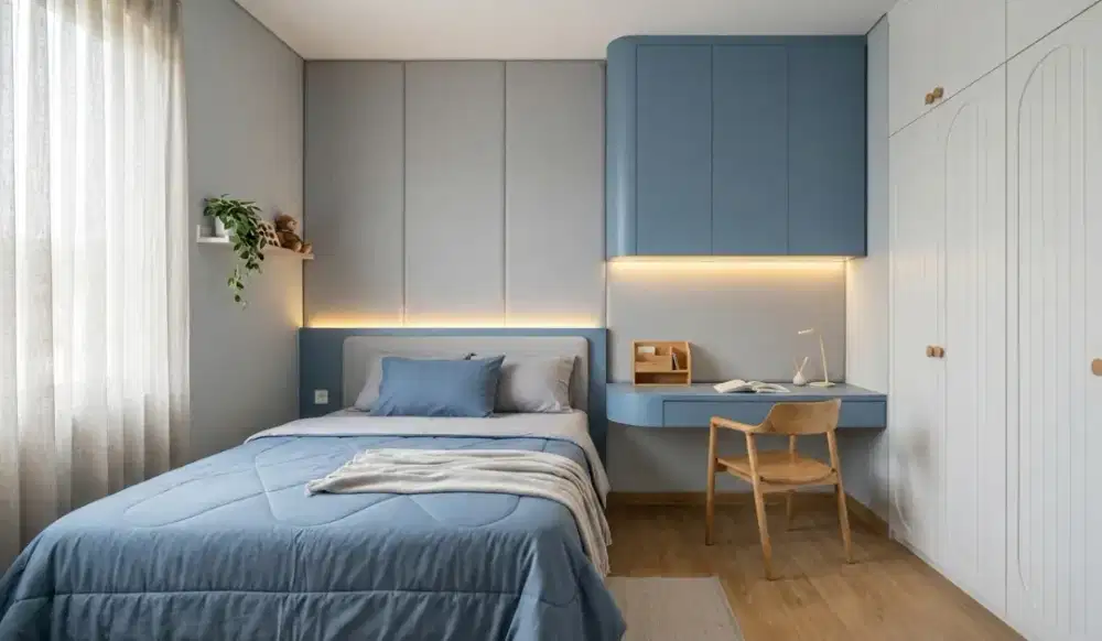 Lemari divan meja belajar kamar anak