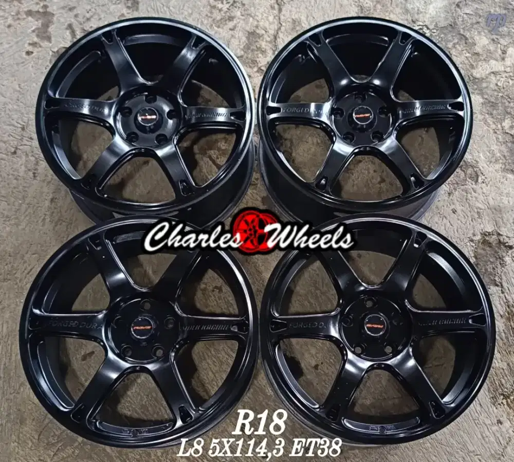 Jual velg te37 dura r18 5x114,3 innova rush terios crv dll