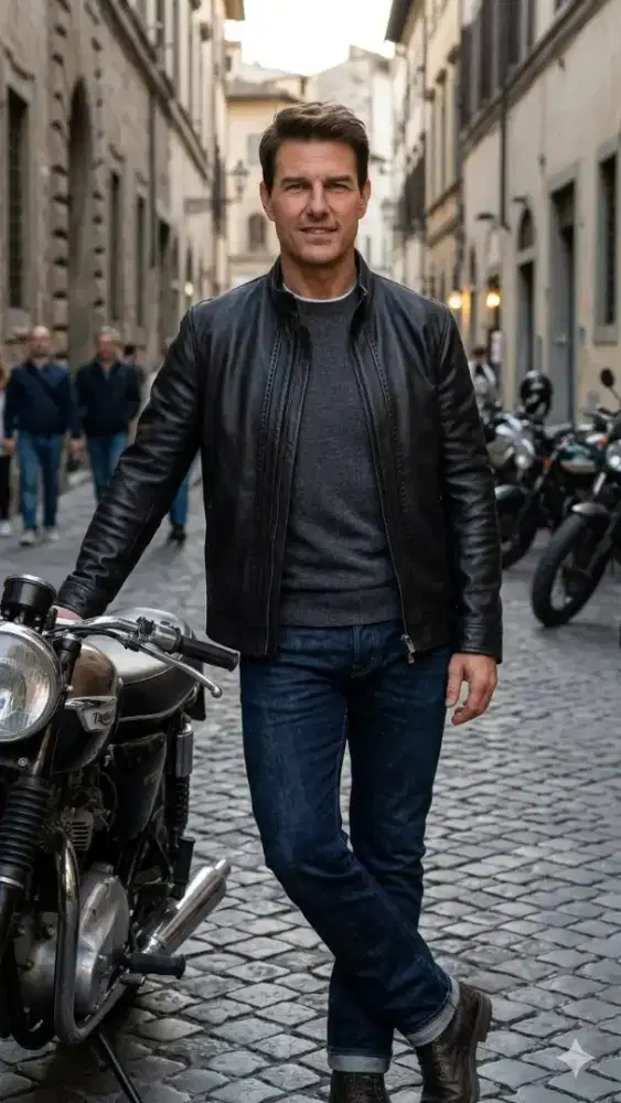 Jaket kulit asli import