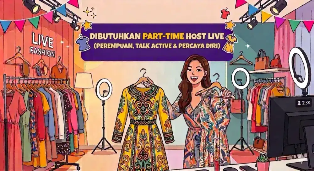 Part time crew/host online shop fashion wanita