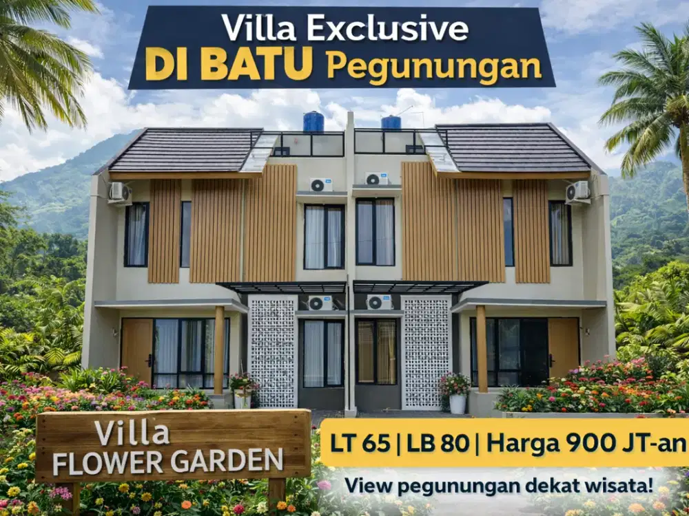 Dijual Villa View Pegunungan di Batu – Udara Sejuk & Panorama Indah