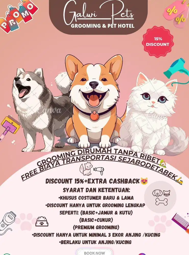 Grooming homeservis sejabodetabek (FREE BIAYA TRANSPORTASI)