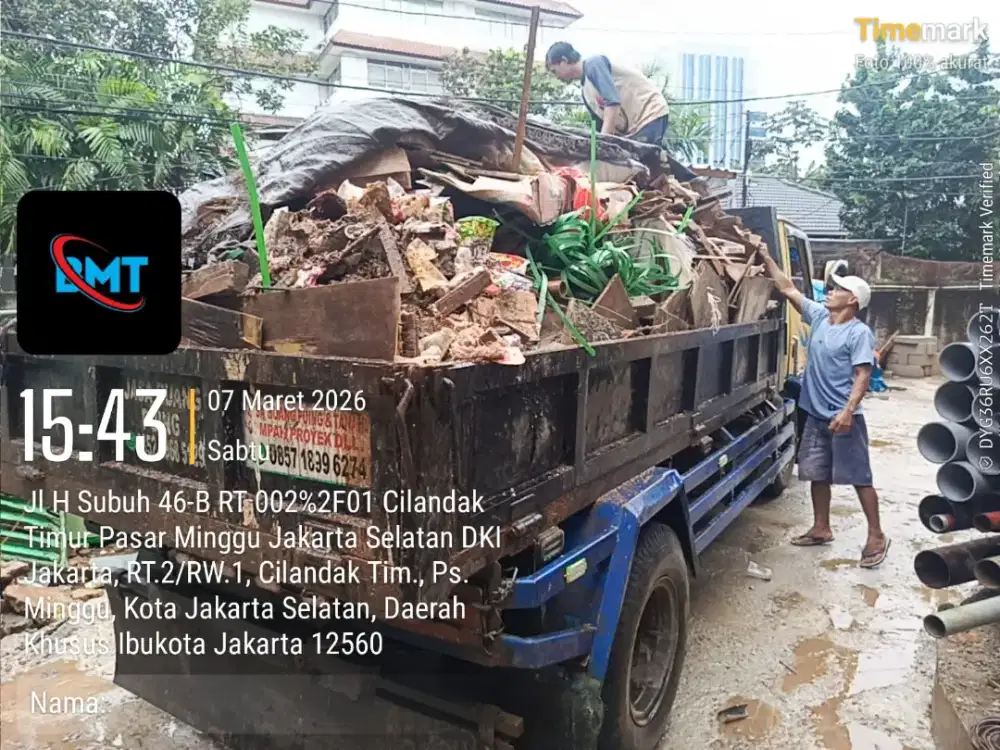 Jasa buang puing dan angkut sampah