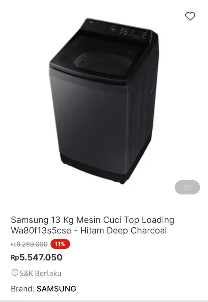 Mesin cuci top loading samsung tersedia mulai dri 10.5KG smpai 19KG
