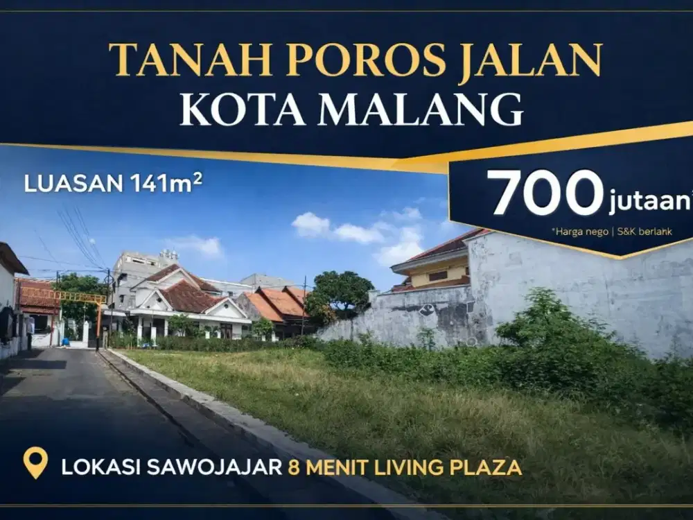 kavling siap bangun di kawasan berkembang Ranugrati