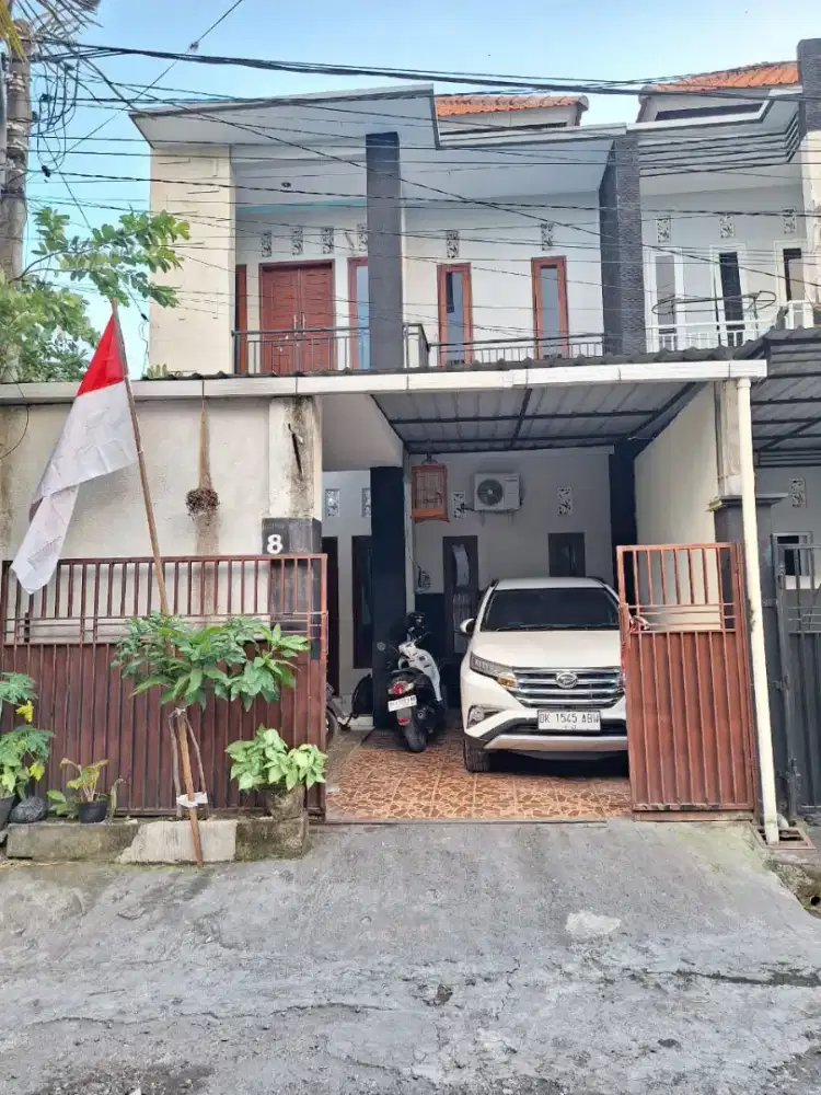 Jual rumah lantai 2 tidak banjir di Jl Malboro Pura Demak Denpasar