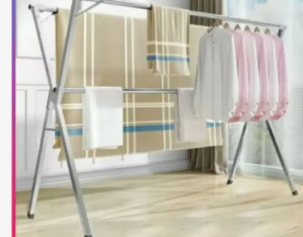 Di jual  jemuran stanles praktis  bisa d panjangin dan di pendekin