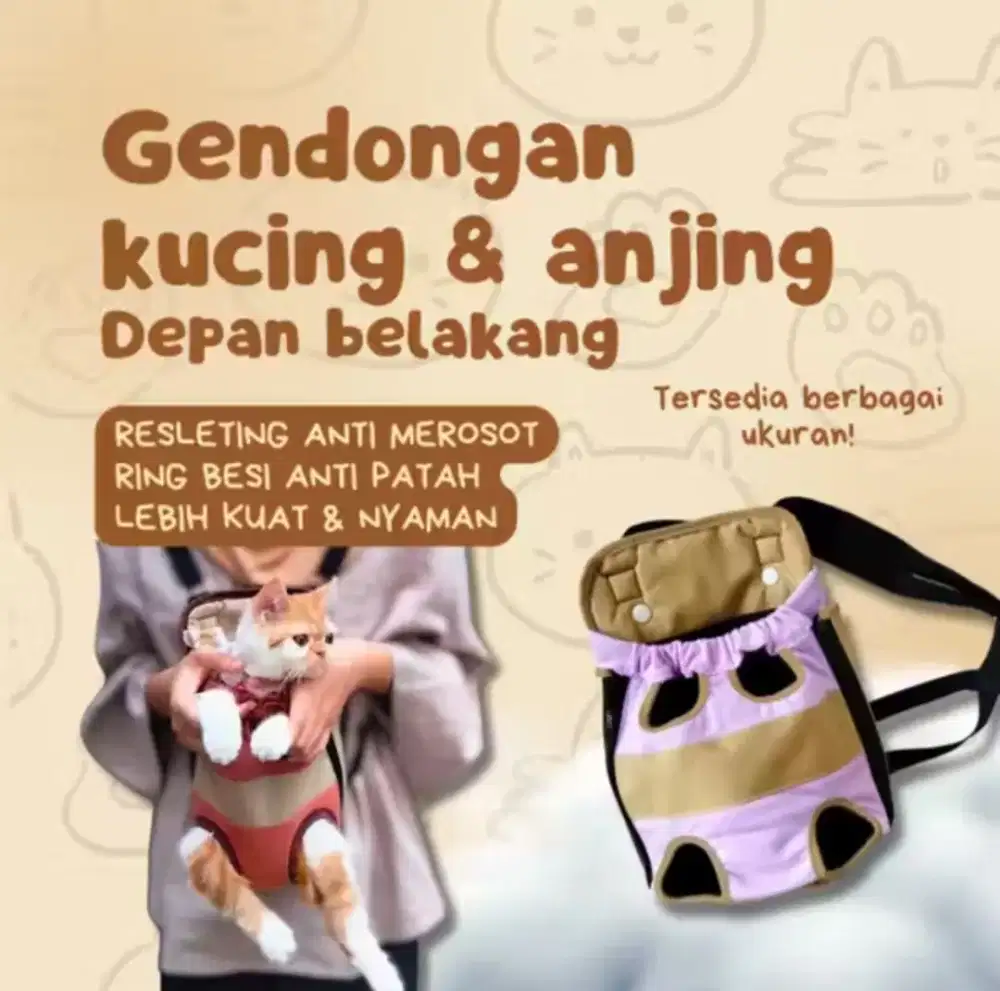 Tas import travel gendongan ransel anjing kucing hewan peliharaan