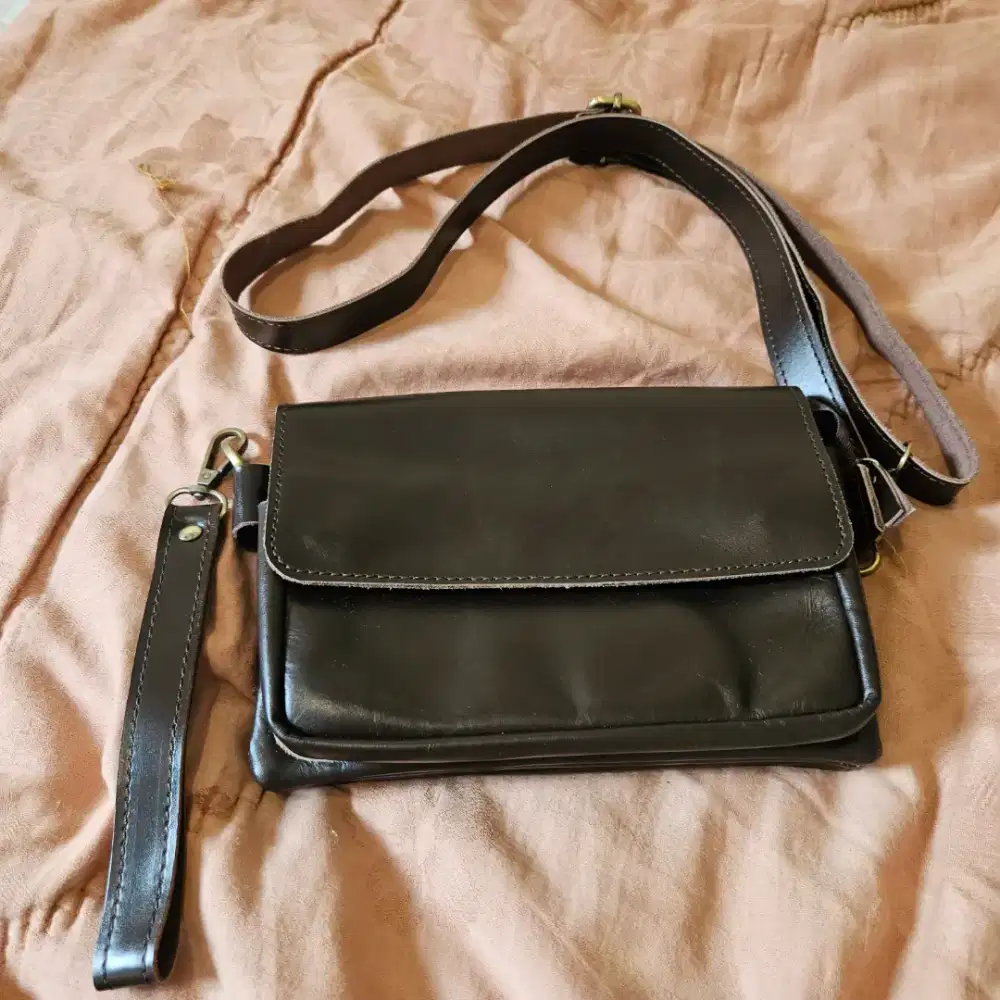 Clutch Sling Bag 100% kulit asli