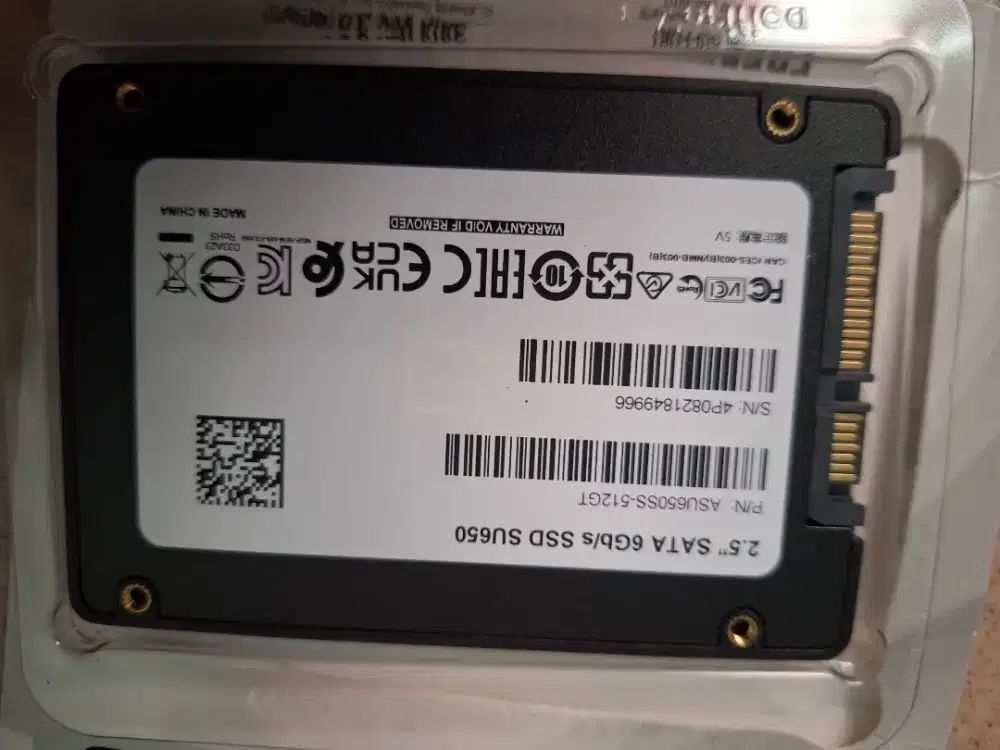 Bismillah dijual ssd sata 512gb tes ok kondisi ok sentinel100%