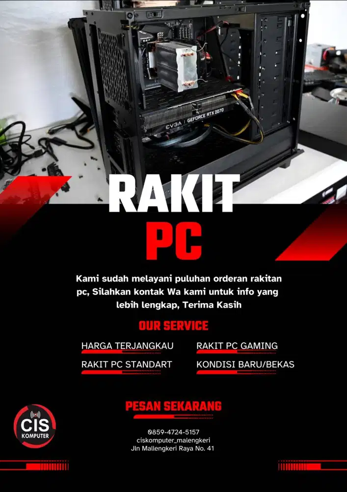 Terima Rakit PC Harga Murah, Paket PC Standart atau Pc Gaming