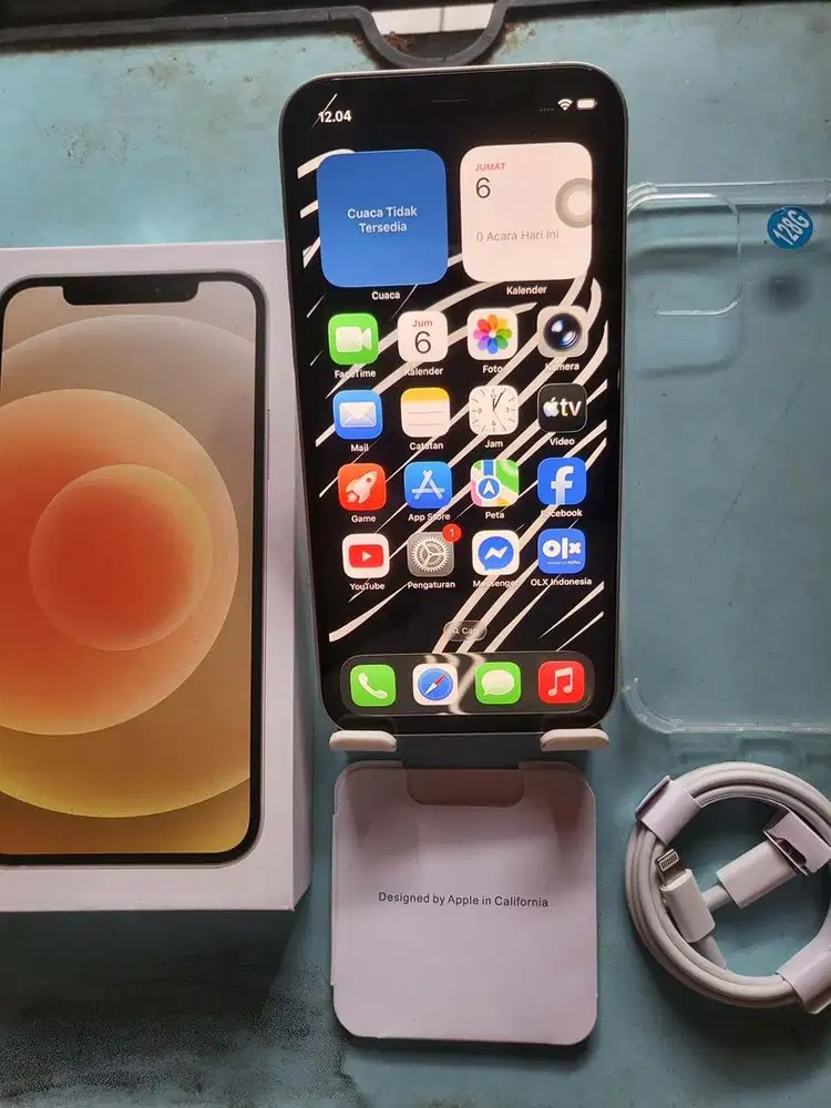 Iphone 12 128gb white inter all operator mulus normal no minus
