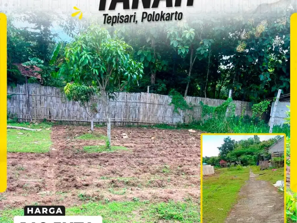 Dijual Tanah Kavling Asri Muka Ekstra Lebar Hadap Utara di Tepisari Polokarto