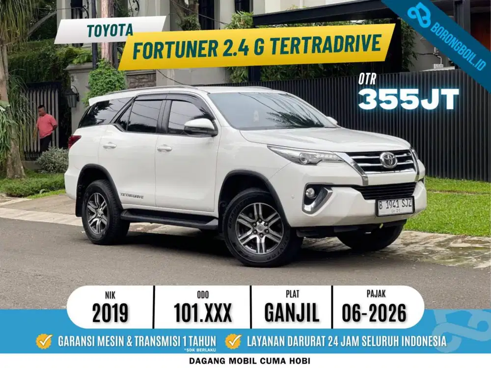 Toyota Fortuner 2.4 G AT 4x4 Tentadrive putih 2019
