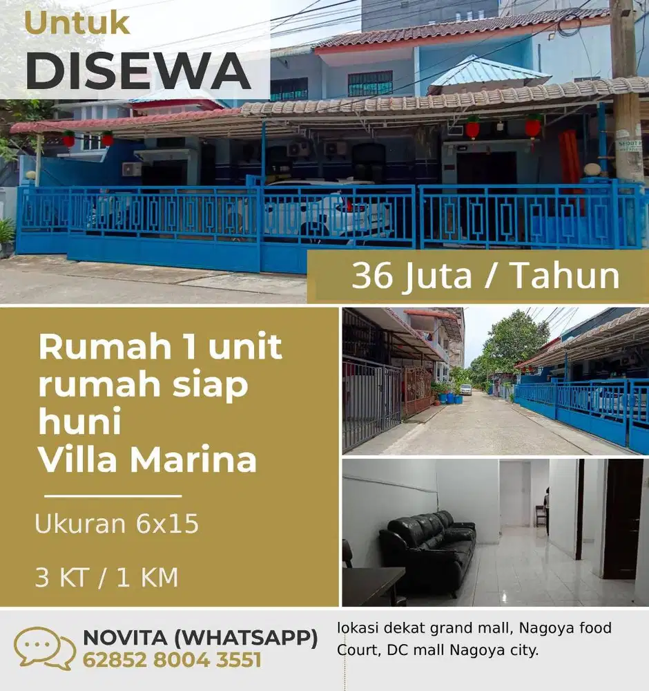 1 unit rumah siap huni Villa Marina