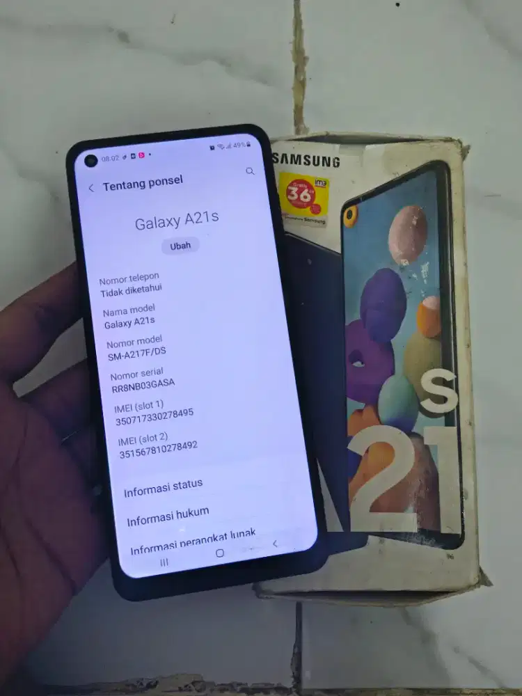 Samsung A21S 6/128 Normal Siap Pakek