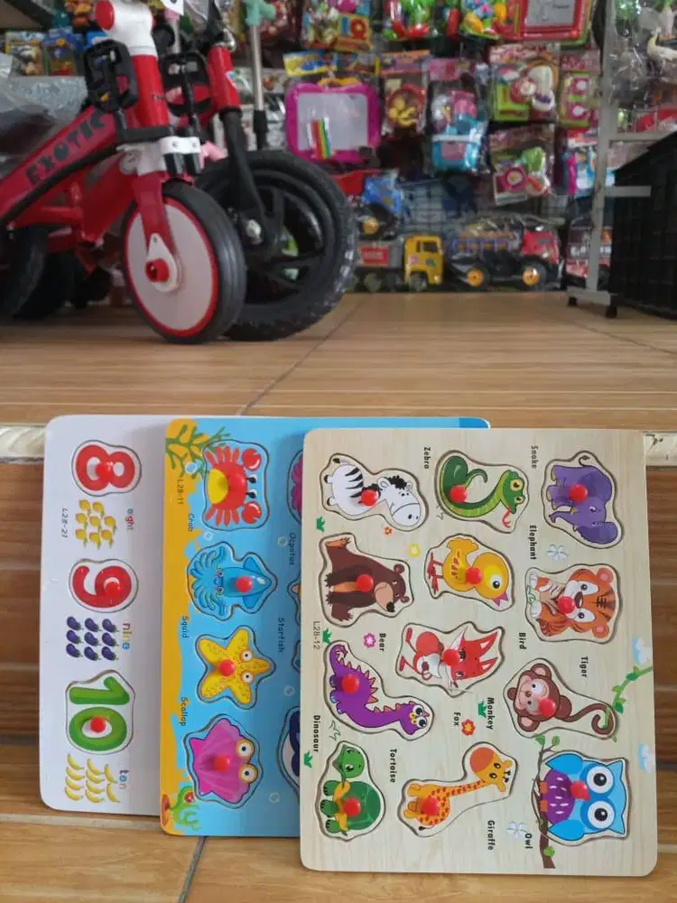 mainan anak puzzle pin edukasi