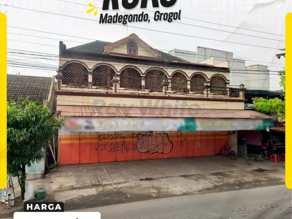 Disewakan Ruko Luas Muka Ekstra Lebar Potensial di Madegondo Grogol