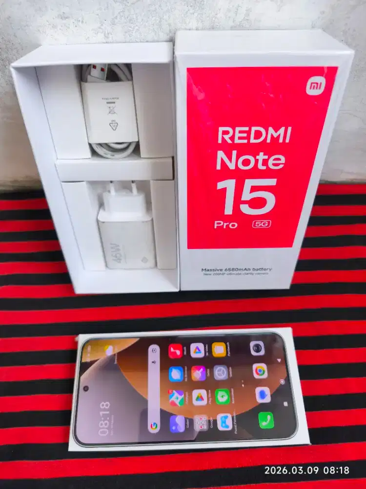 Redmi Note 15 Pro 5G 8/256 Fullset ori segel mulus pmkian sgkt saja